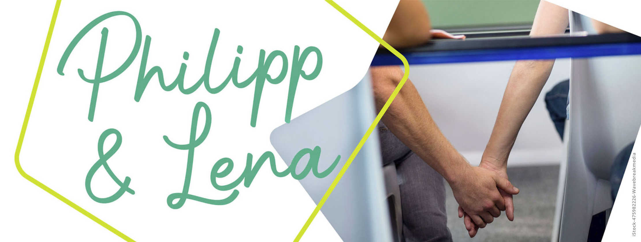 Multiple Sklerose: Schriftzug „Philipp & Lena“ Multiple Sklerose: Schriftzug „Philipp & Lena“